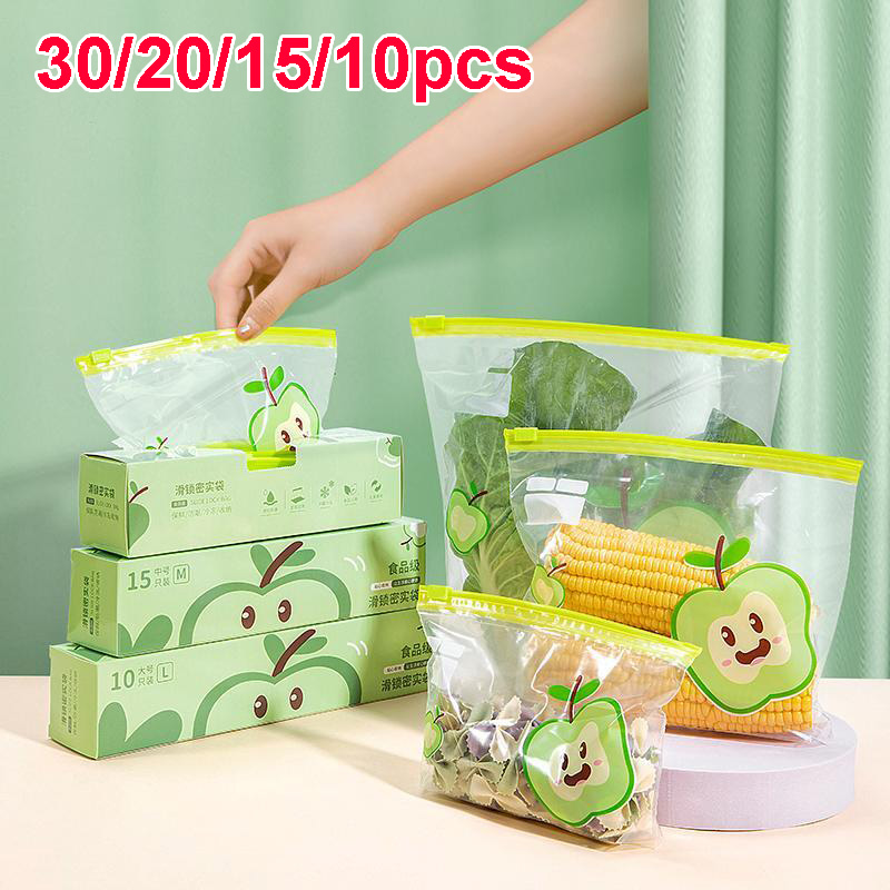 Food Storage Zip Bags - Bolsa Reutilizable con Cierre Hermético, Bolsa