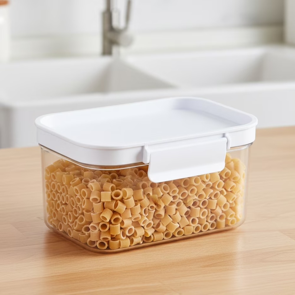 Food Storage Plastic Containers With Lids - Contenedor Rectangular Pequeño de Plástico para