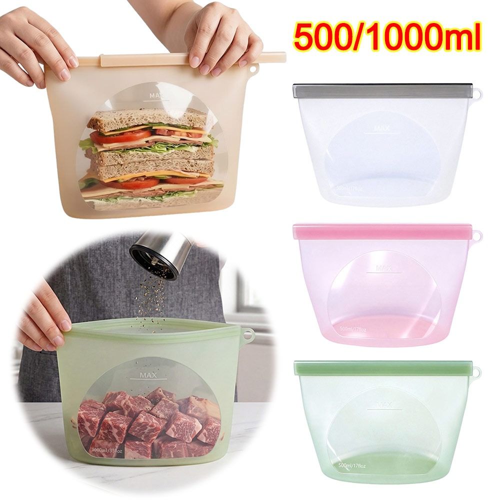 Food Storage Zip Bags - Bolsa de Silicona para Conservación de