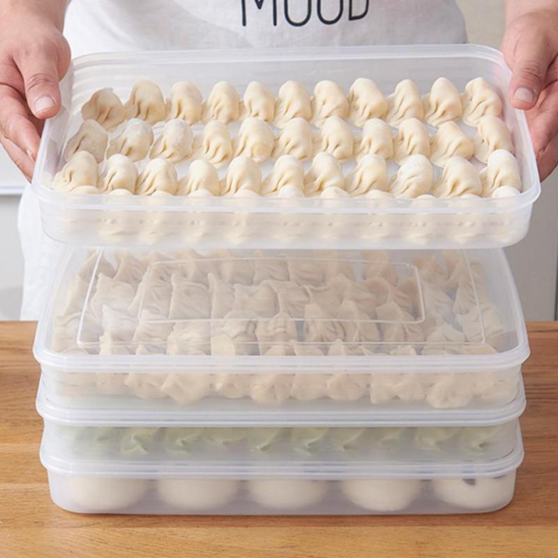 Food Storage Plastic Containers With Lids - Caja de Almacenamiento Transparente para Cocina,