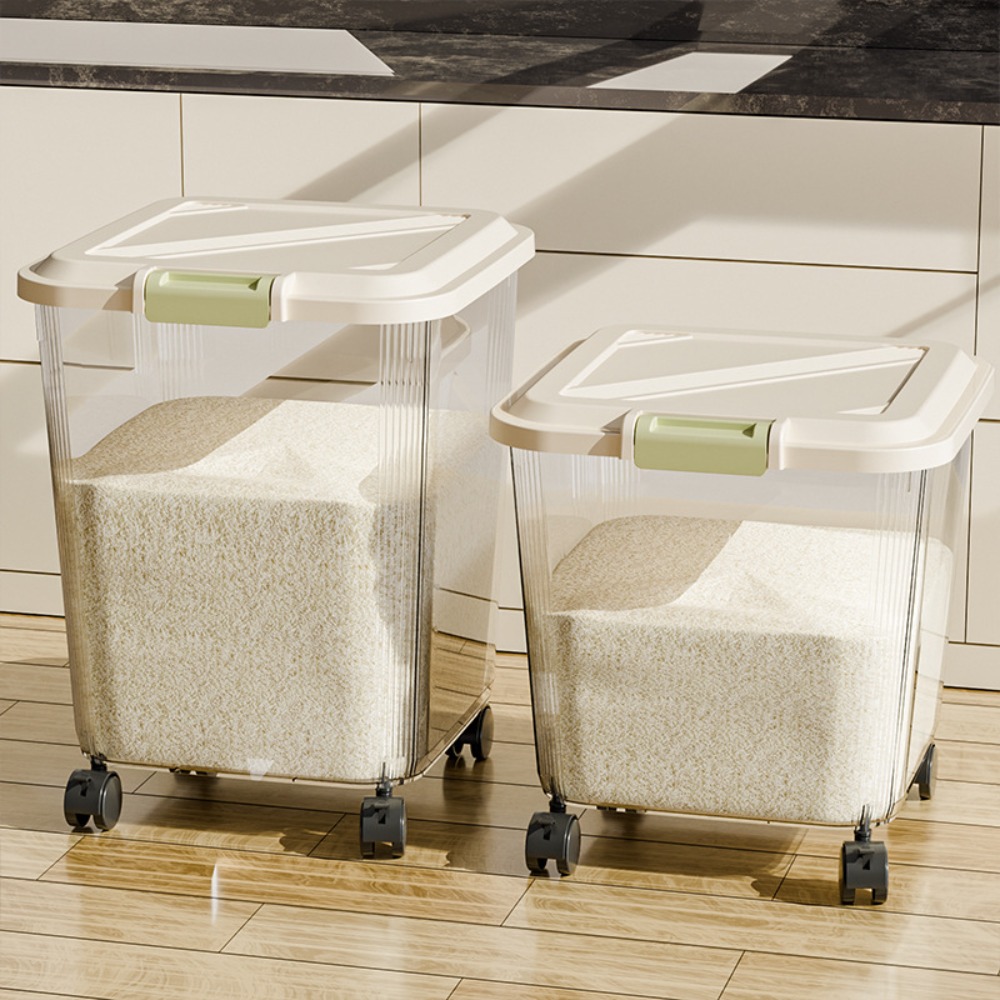 Food Storage With Wheels - Contenedor de Arroz a Prueba de