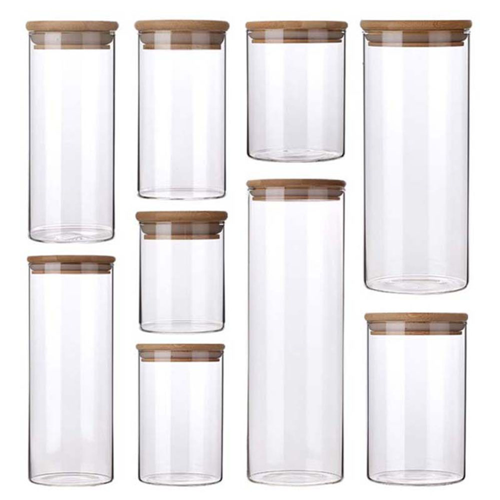 Food Storage Glass Box - 4/8 Uds 250ml 500ml 1000ml tarro
