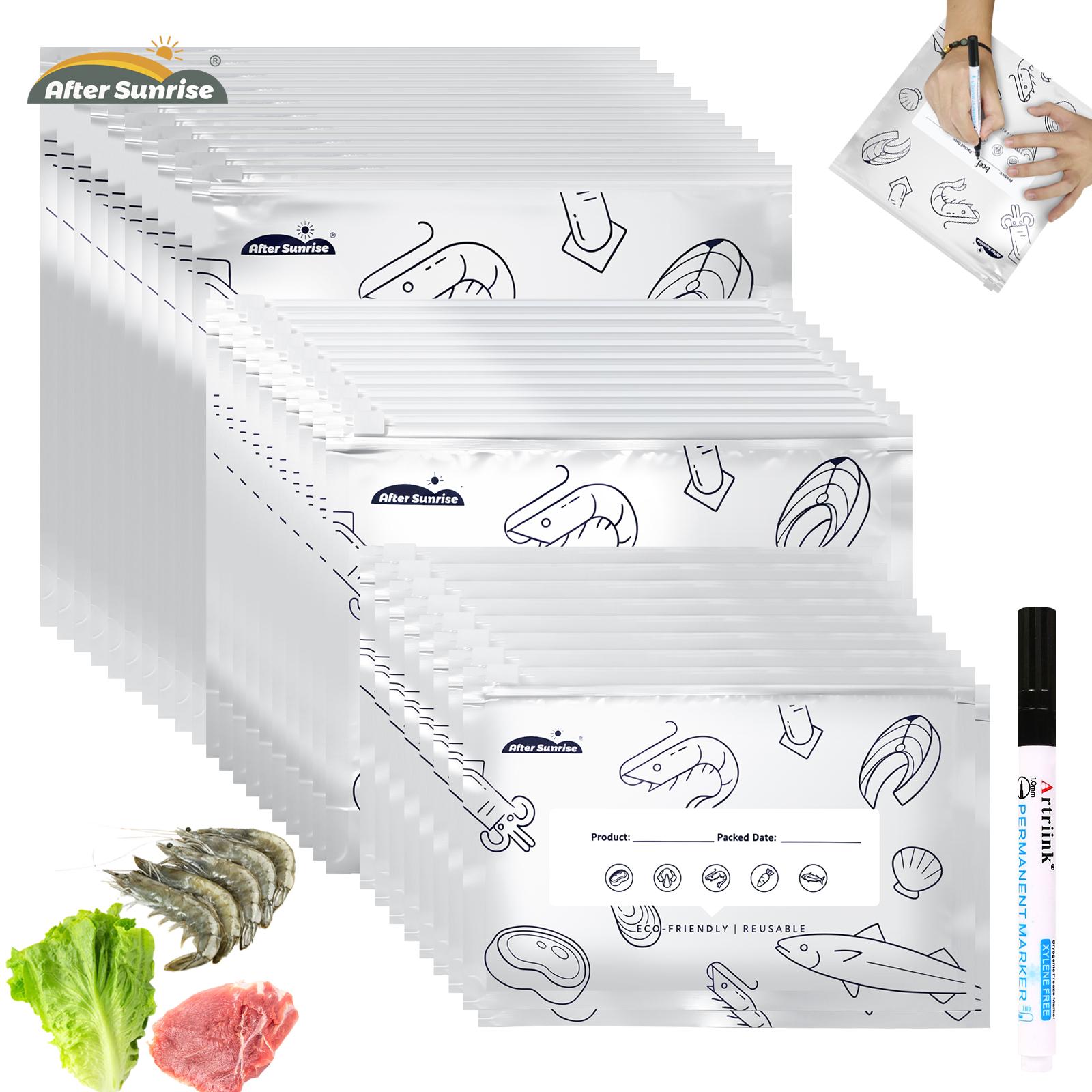 Food Storage Label - 【Alimentos Refrigerados】Bolsas de Almacenamiento Reutilizables de