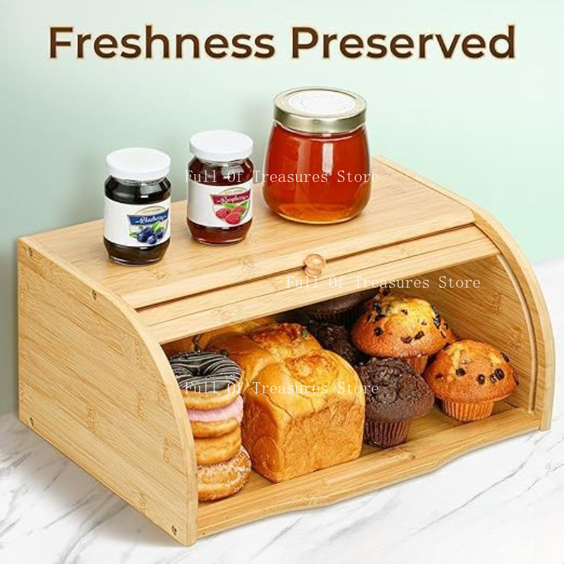 Bread Box Bamboo - Caja de Pan de Bambú para
