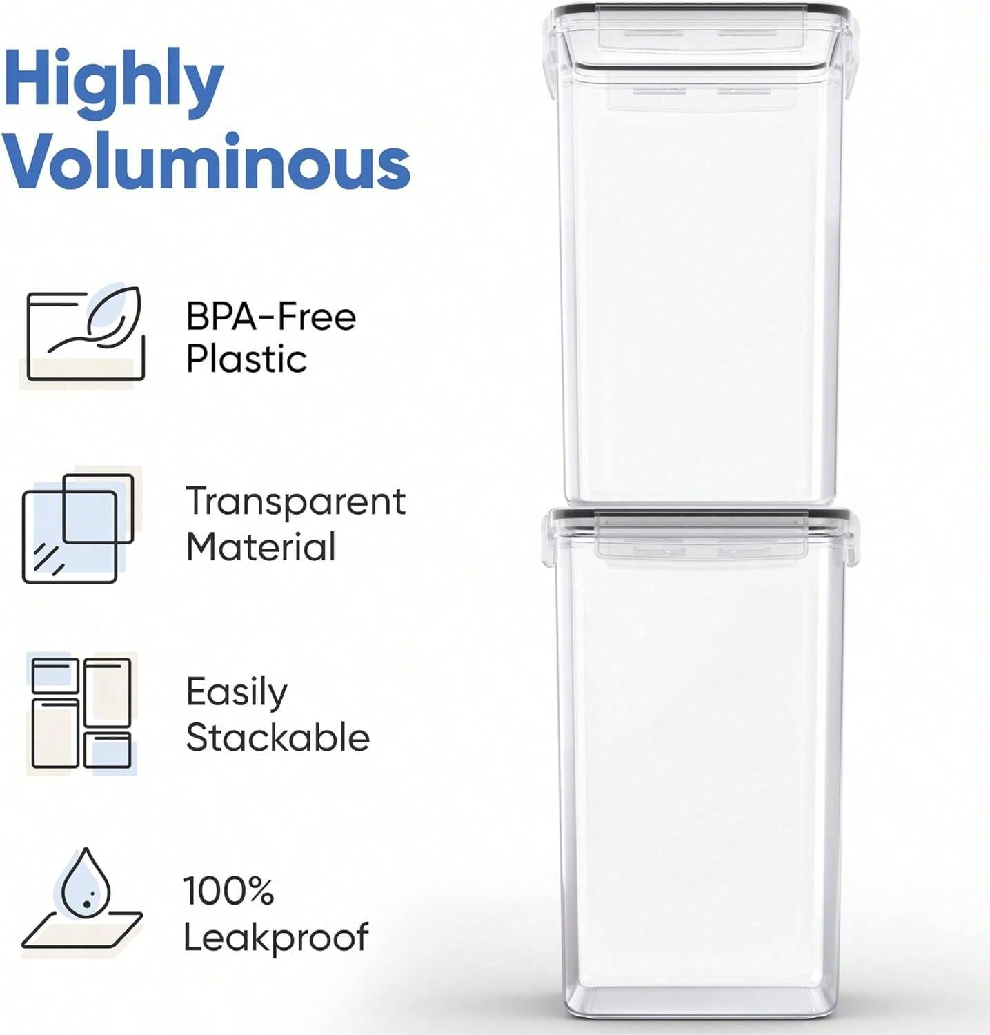 Food Storage Label - Contenedores Extra Grandes para Almacenamiento de