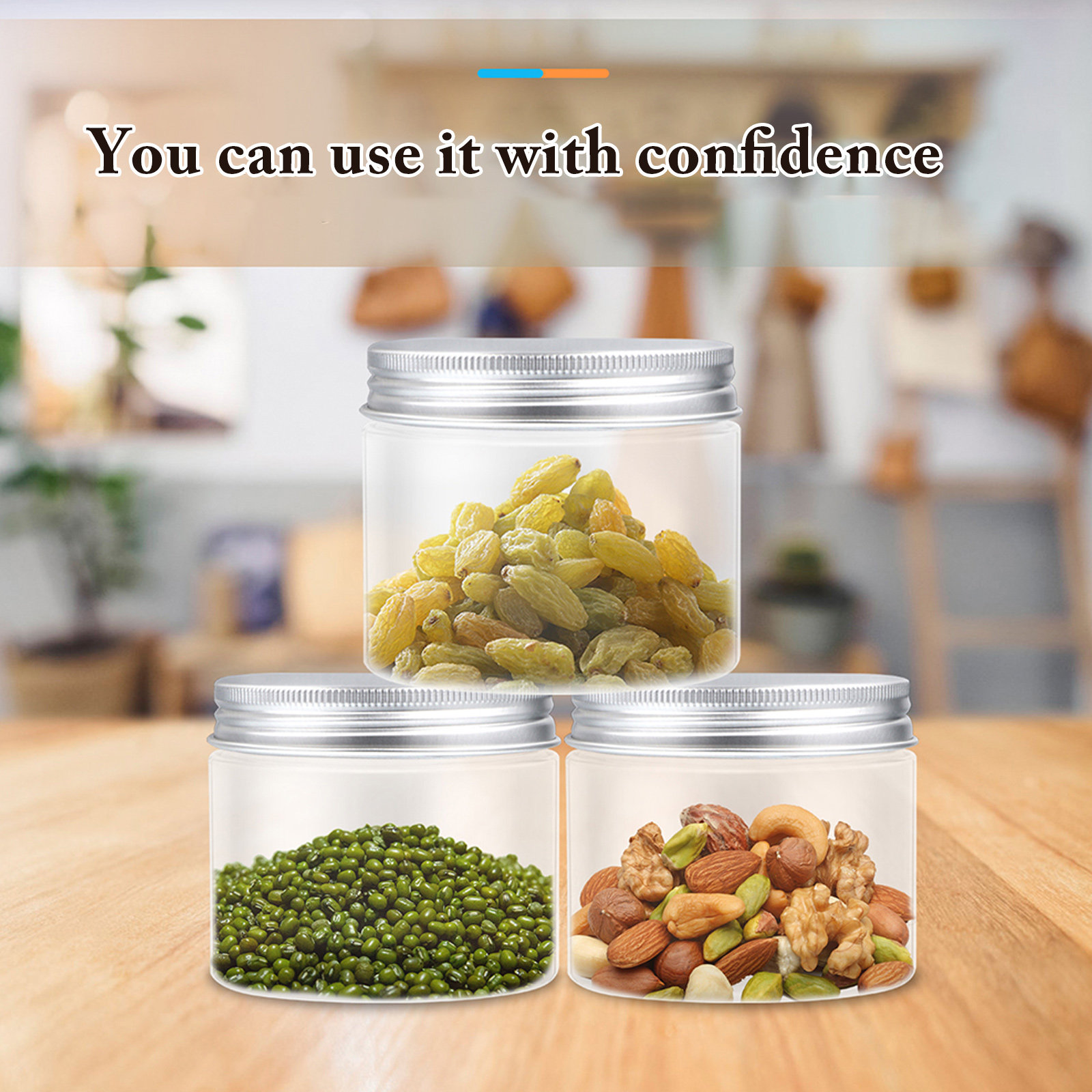 Food Storage With Lids - Juego de 12 Frascos para Almacenamiento