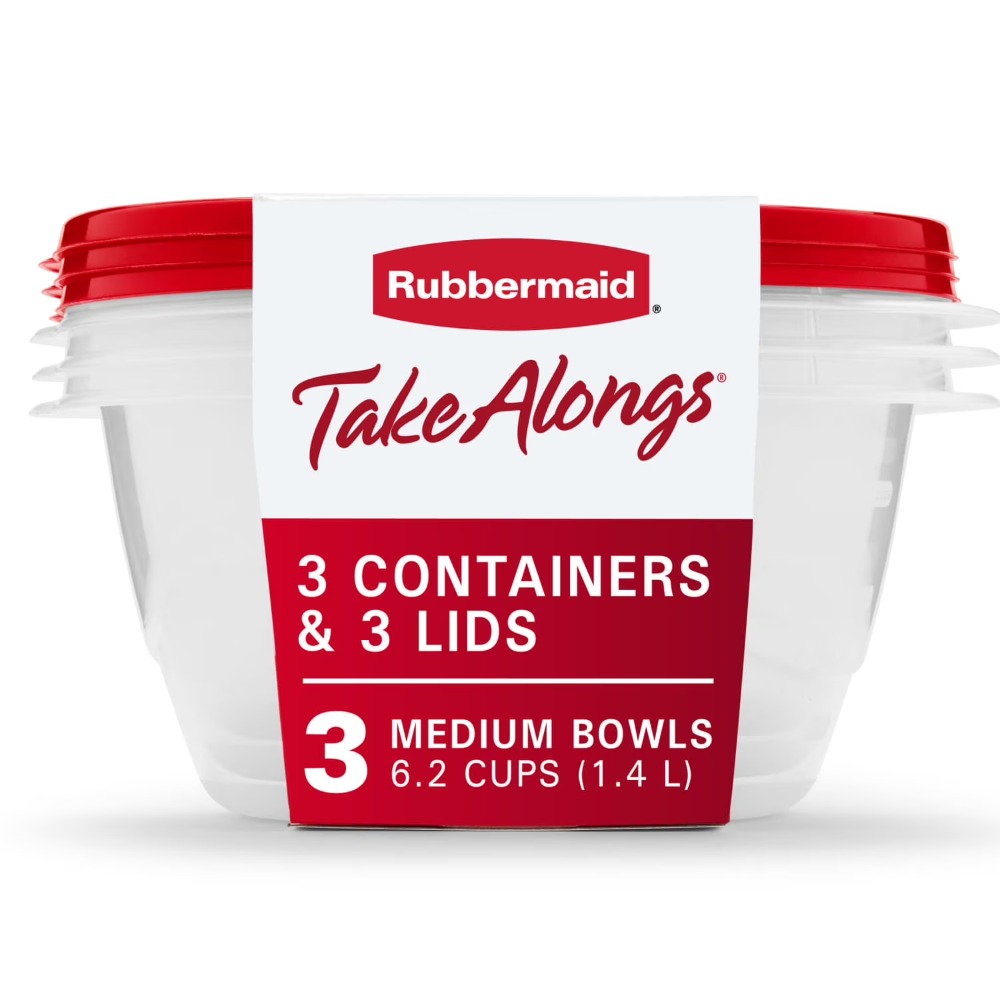 Food Storage Plastic Containers With Lids - Recipientes Redondos Grandes para Almacenamiento de