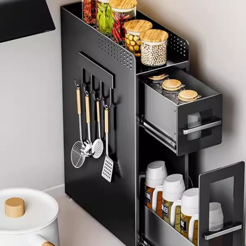 Food Storage Utensils - Organizador extraíble de estante de especias