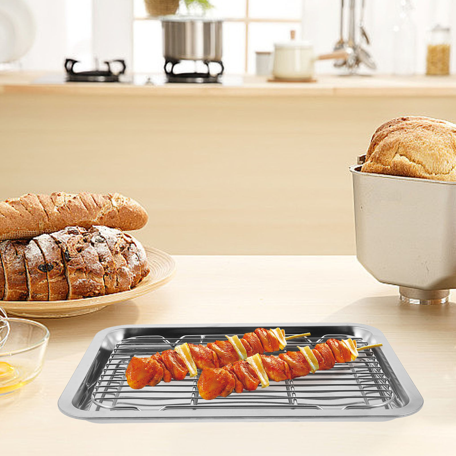 Food Storage In Stainless Steel - 1 Juego de Rejillas de Acero