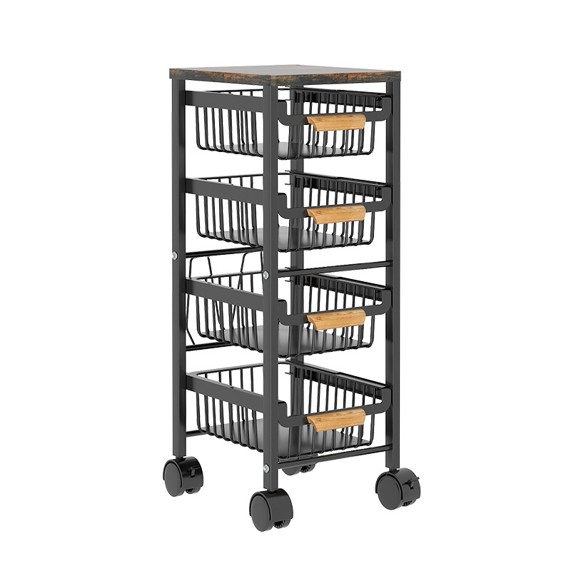 Food Storage With Wheels - Cesta de frutas de alambre de