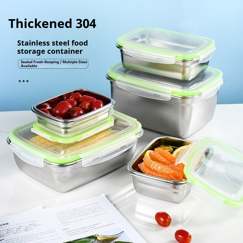 Food Storage In Stainless Steel - Fiambrera de acero inoxidable 304 con