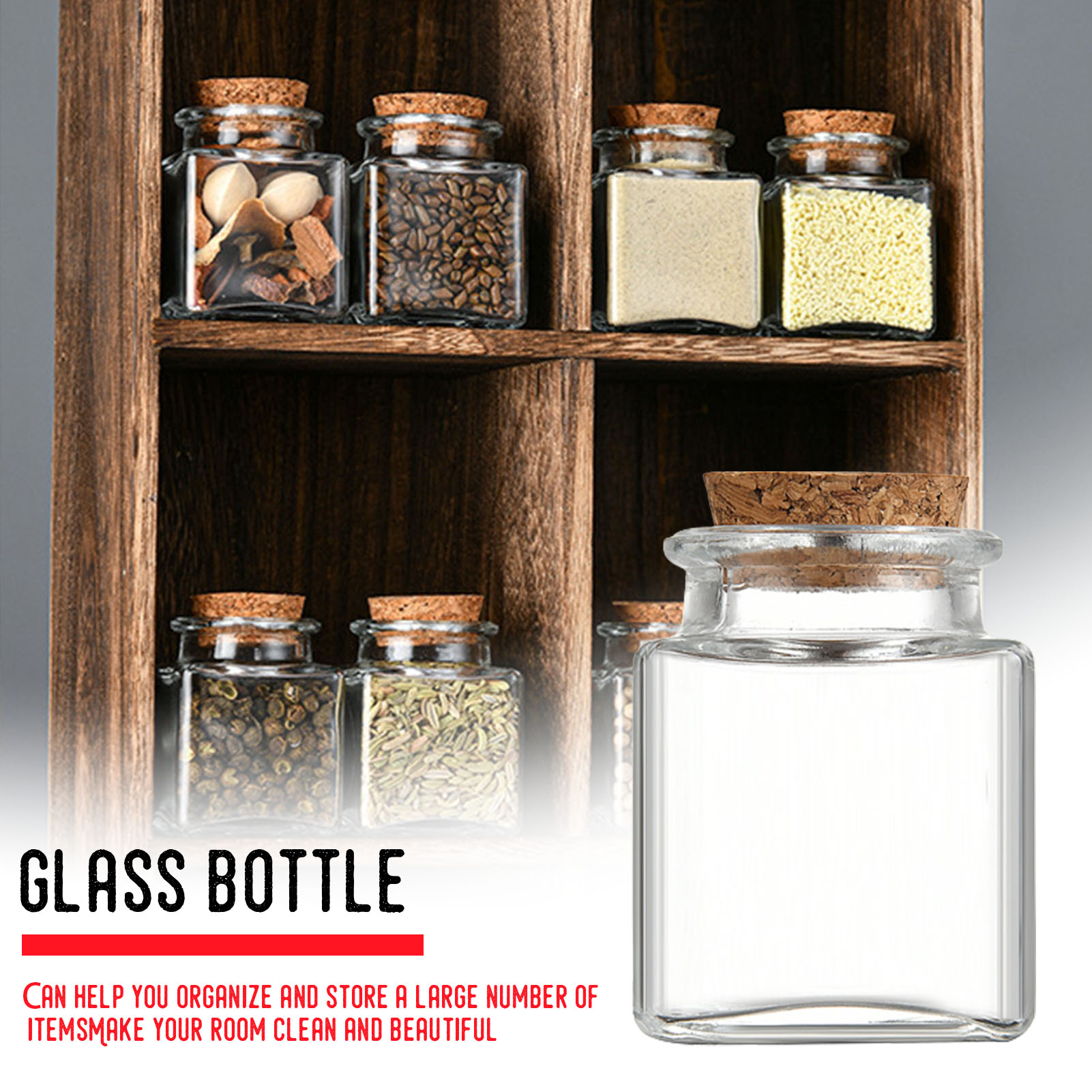 Food Storage With Glass Lids - Frascos de almacenamiento de vidrio, organizador