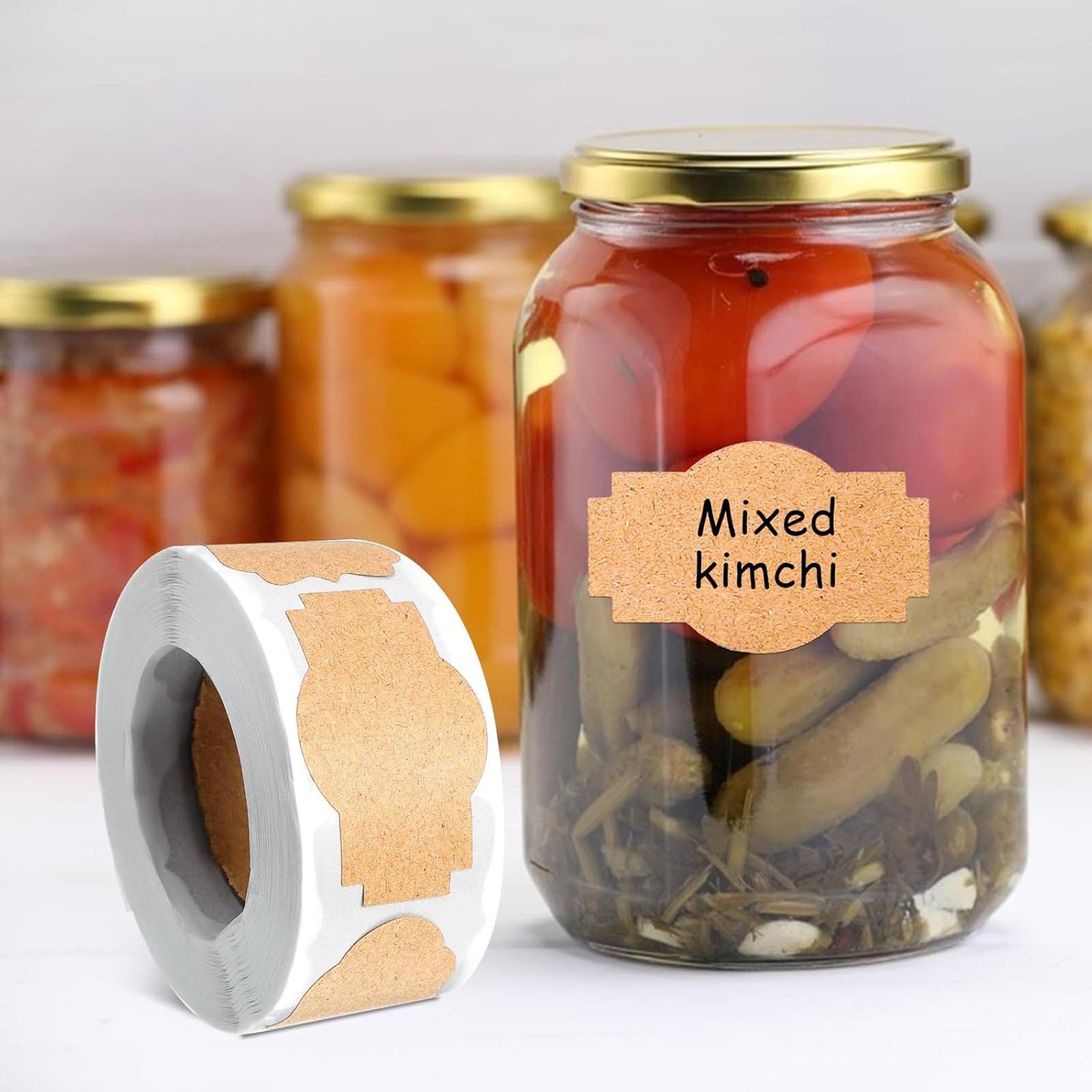 Food Storage Label - 300 Uds. Etiquetas adhesivas para tarros,