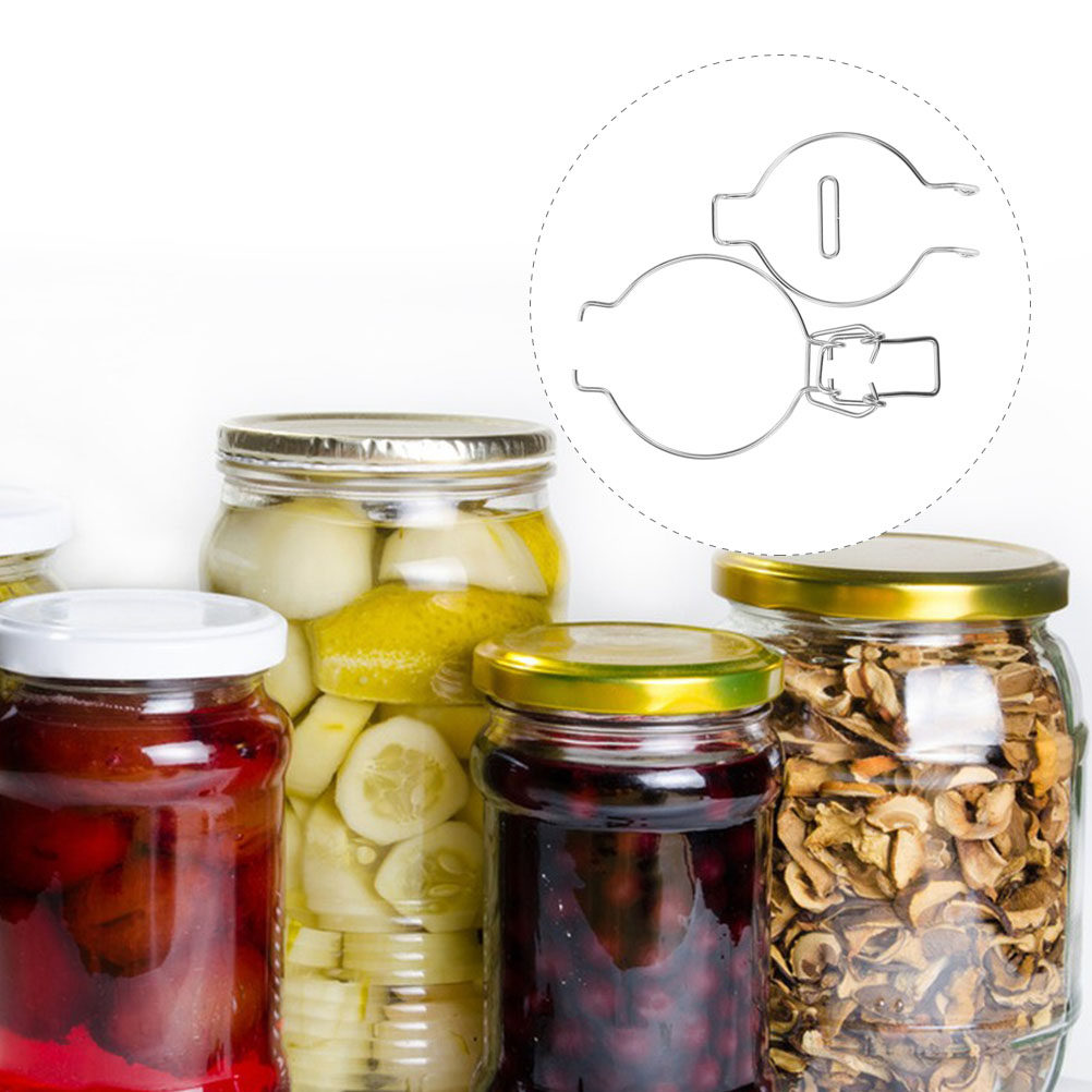 Food Storage In Stainless Steel - 12 Abrazaderas de Alambre para Frascos