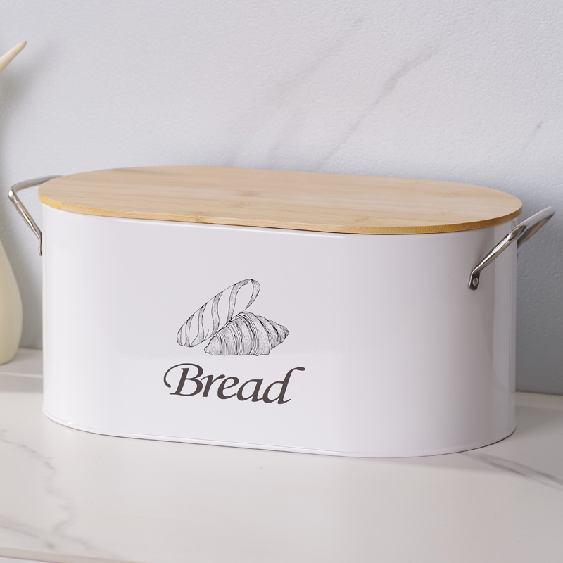 Bread Box Bamboo - Caja de pan moderna con tapa