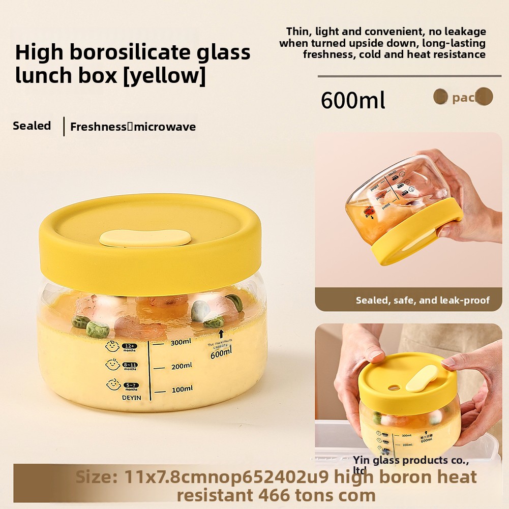Food Storage Glass Box - Contenedor de almacenamiento de alimentos de