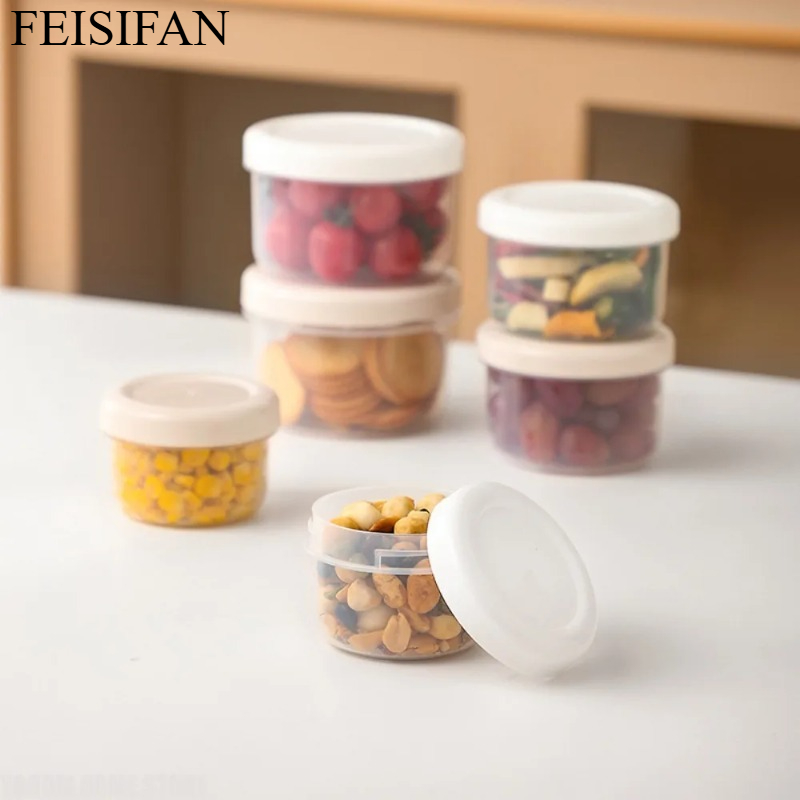 Food Storage Plastic Containers With Lids - Contenedor Redondo Portátil de Plástico para