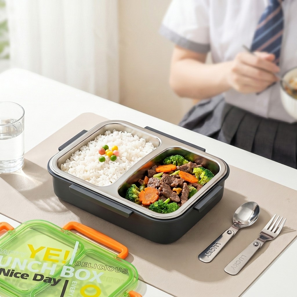 Food Storage With Dividers - Lonchera Bento de Acero Inoxidable 304