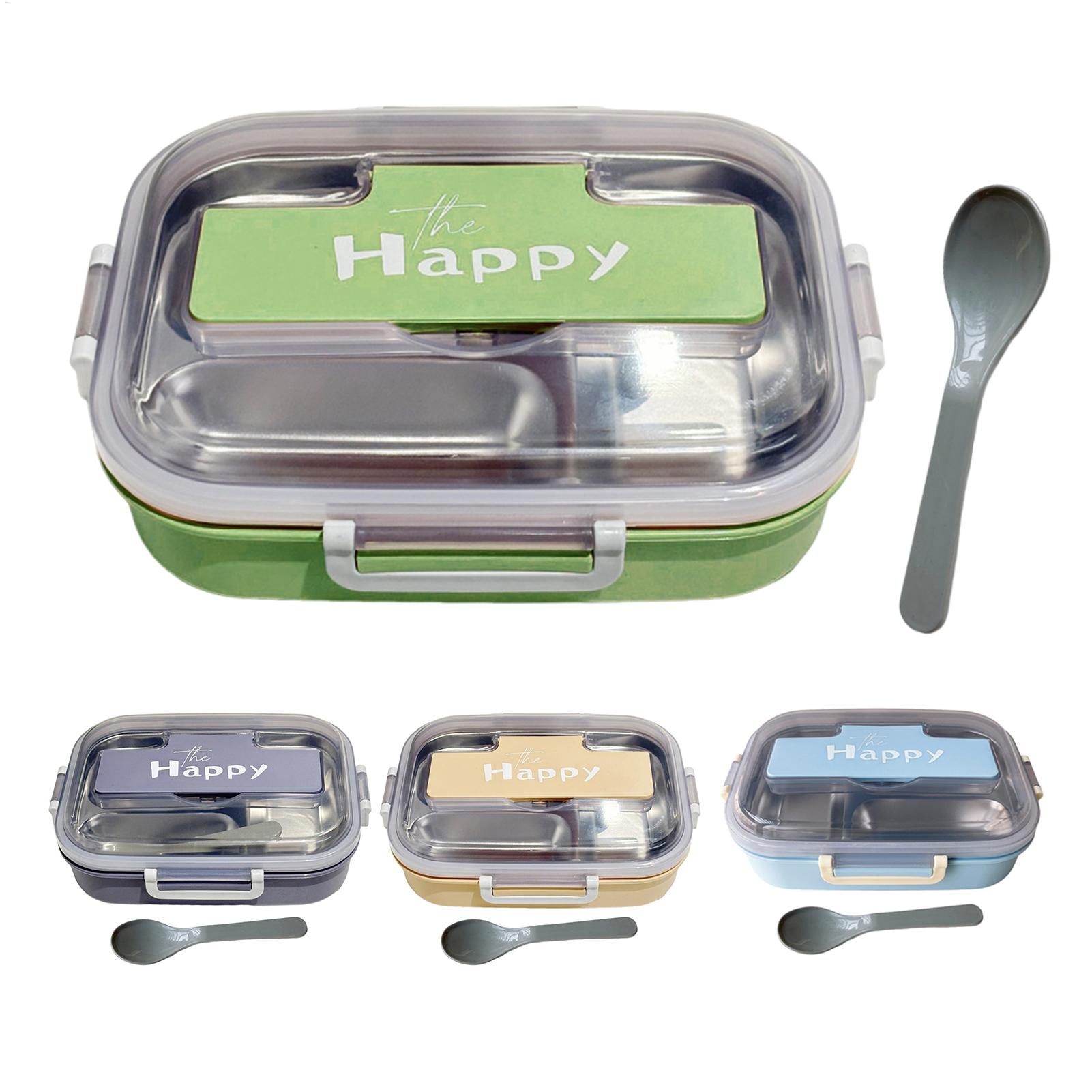 Food Storage With Dividers - Fiambrera portátil de acero inoxidable, caja