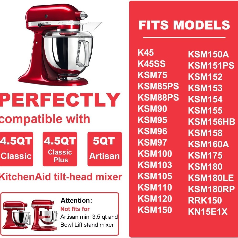 Cuenco mezclador de 4,5-5 QT d - Kitchenaid Mixer Artisan 5Qt reseña y precio