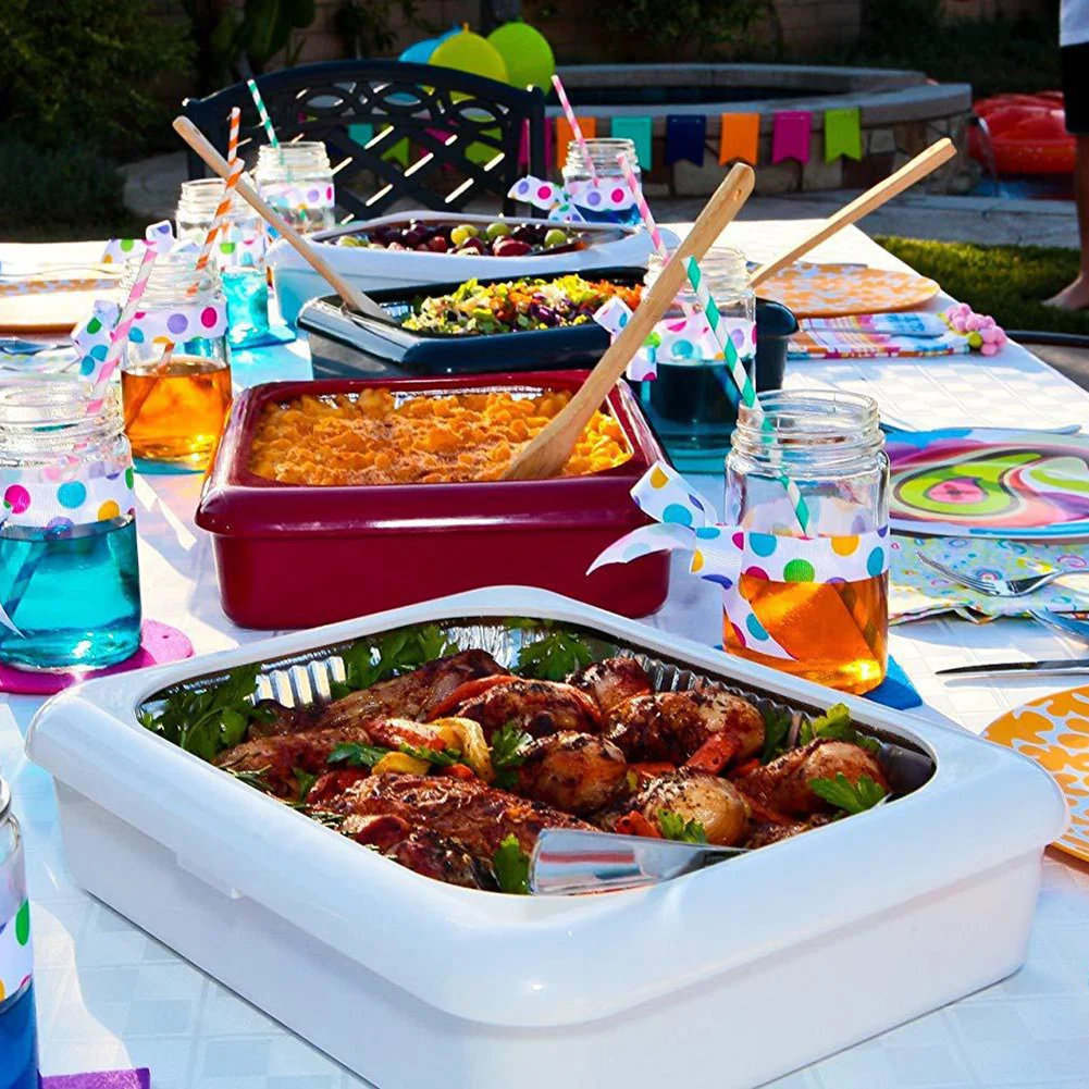 Soporte portátil apilable de l - Food Storage Aluminum Containers reseña y precio