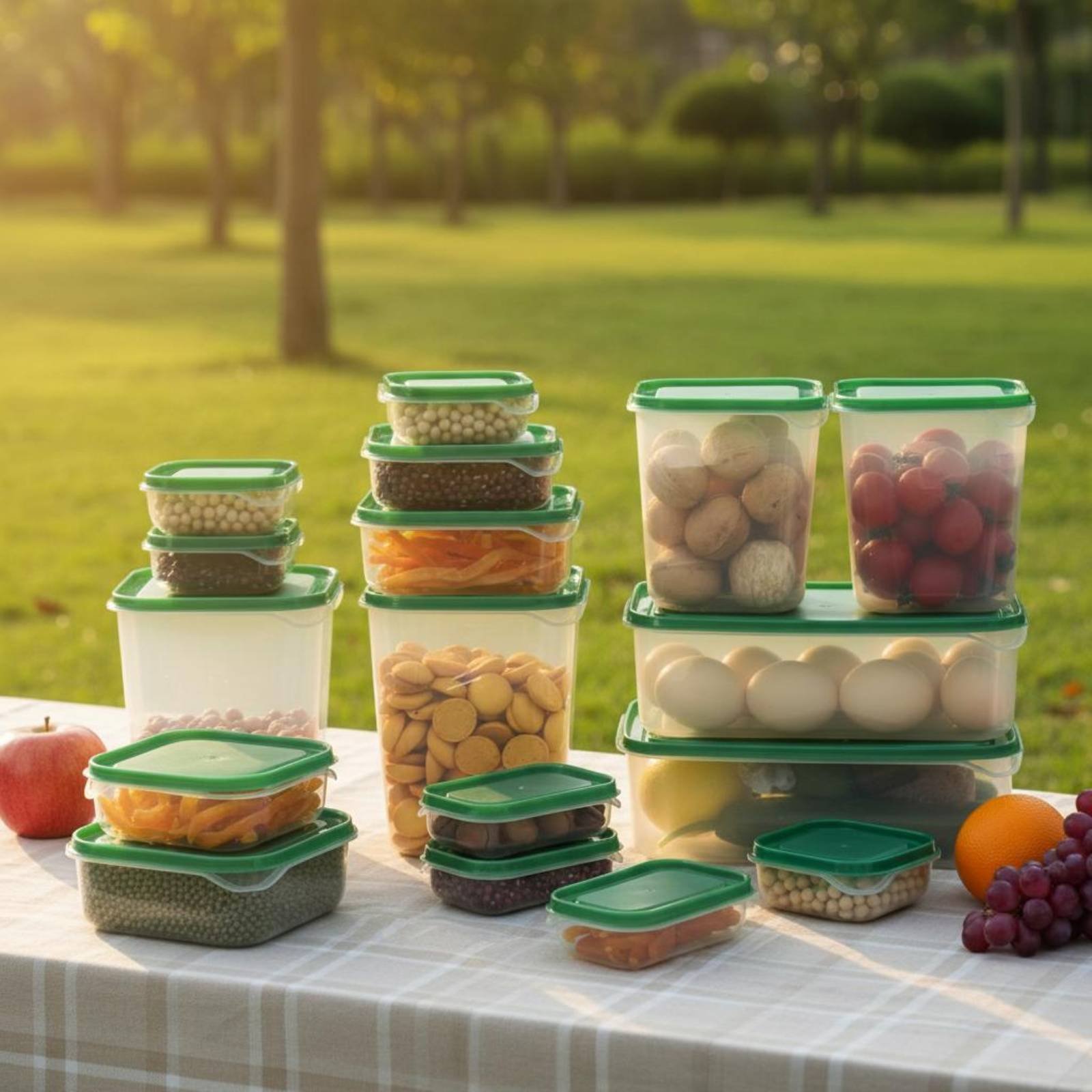 Juego de 17 Recipientes para R - Food Storage Plastic Containers With Lids reseña y precio