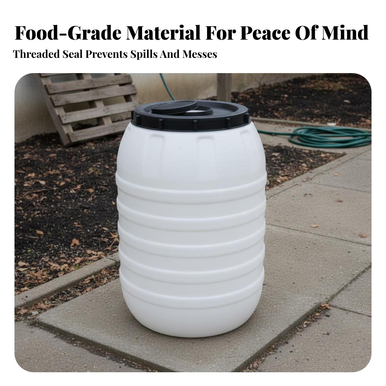 Barril de Plástico de Grado Al - Food Storage With Lids reseña y precio