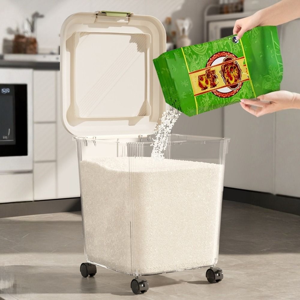 Contenedor de Arroz a Prueba d - Food Storage With Wheels reseña y precio