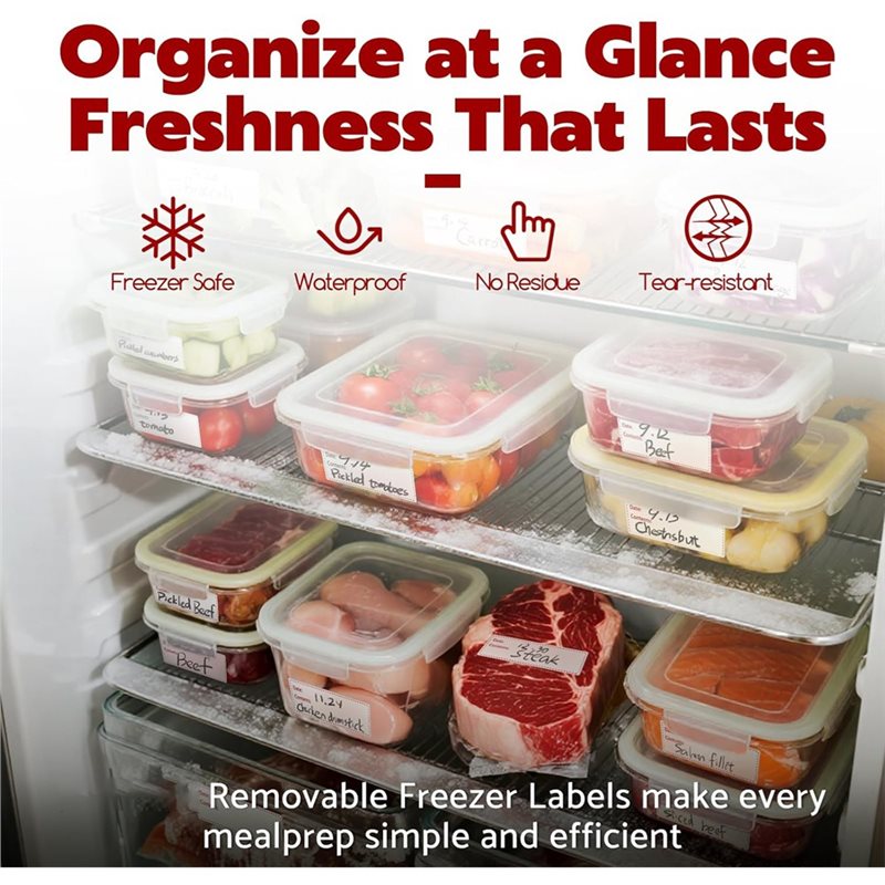 Etiquetas removibles para cong - Food Storage Label reseña y precio