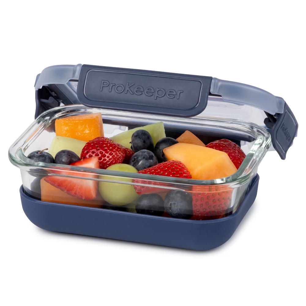 Paquete de 2 recipientes de vi - Food Storage With Glass Lids reseña y precio
