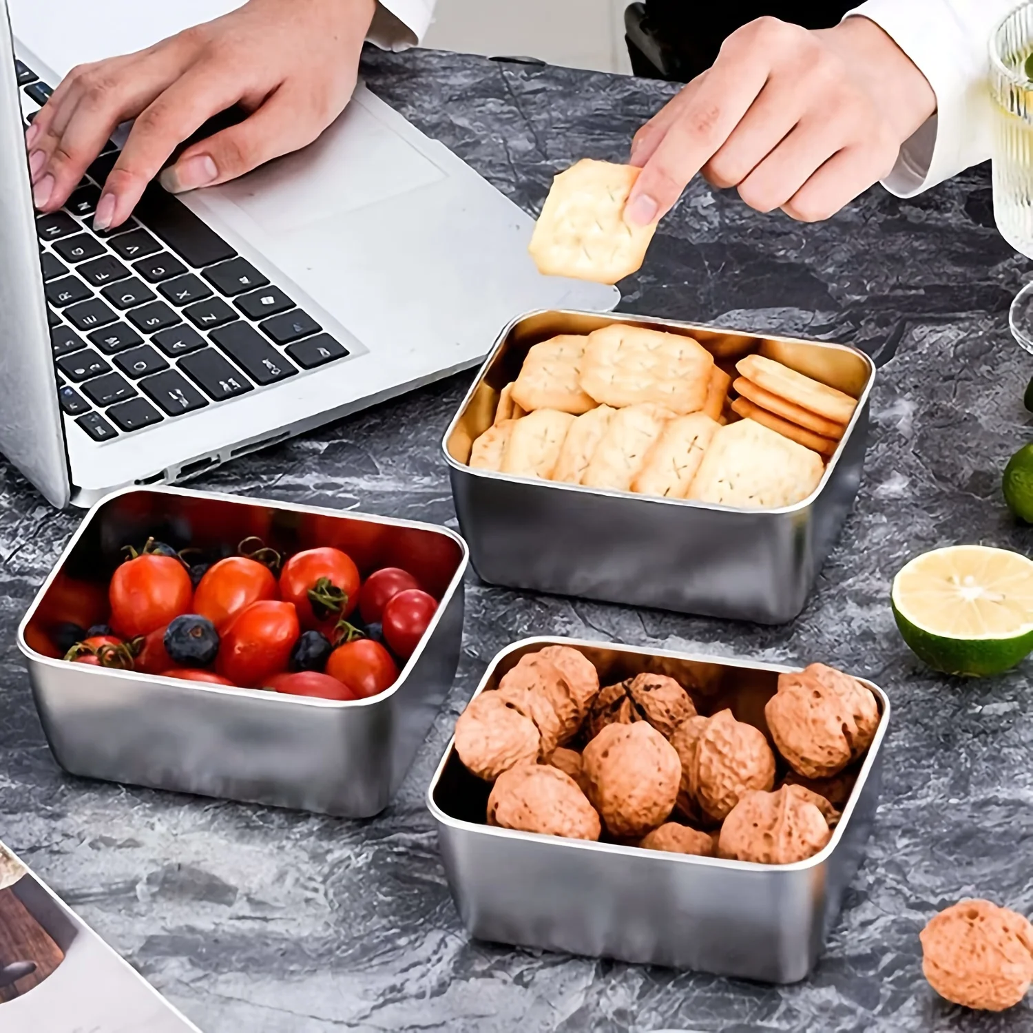 Juego de recipientes de acero  - Food Storage In Stainless Steel reseña y precio