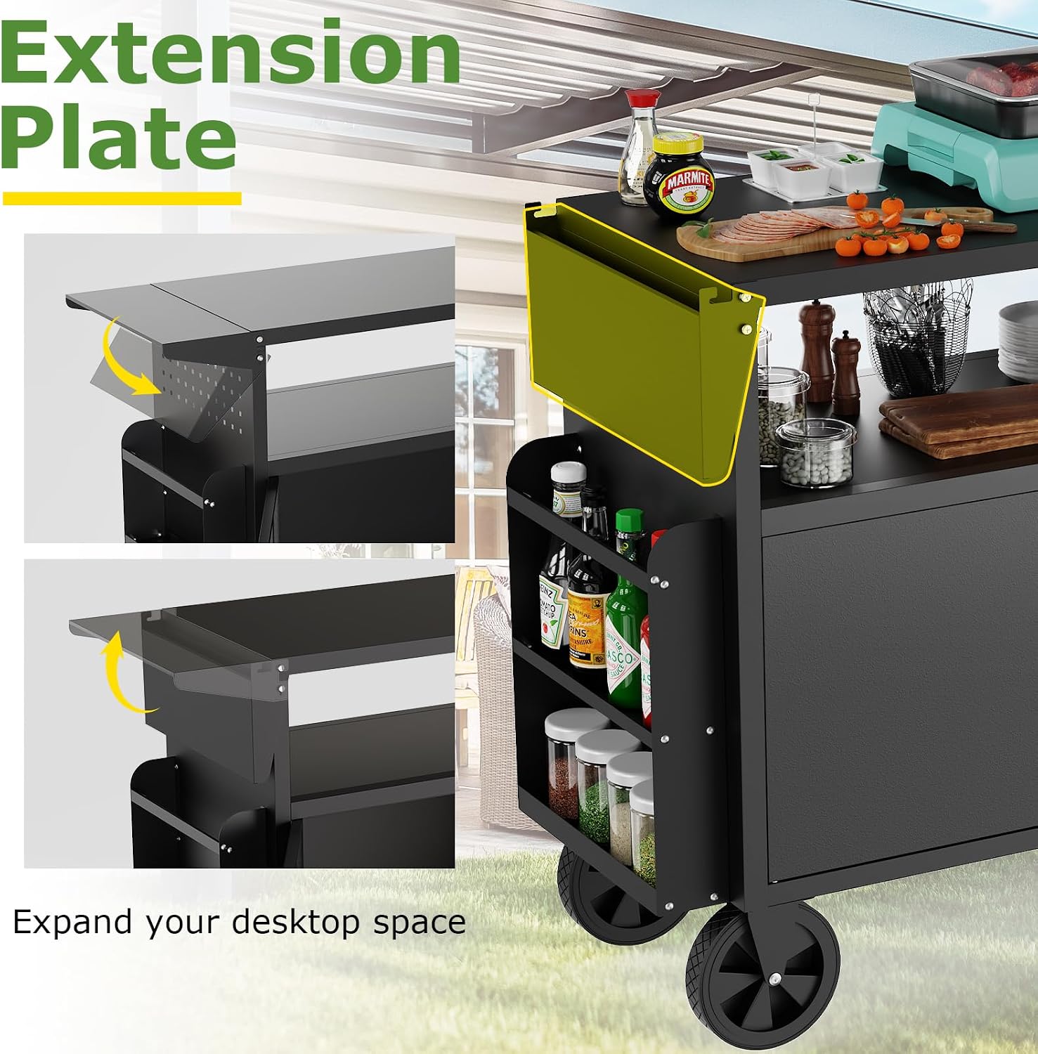 Carrito de parrilla para exter - Food Storage With Wheels reseña y precio