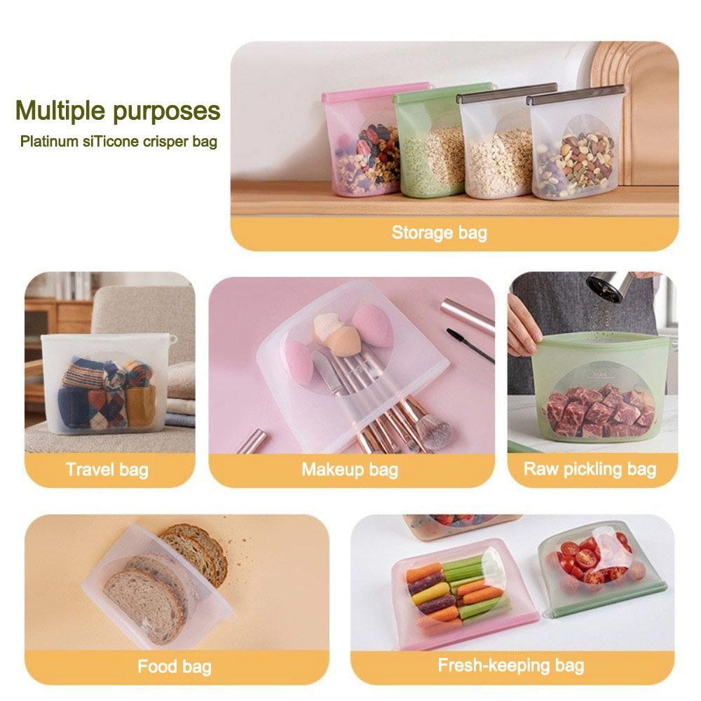 Bolsa de Silicona para Conserv - Food Storage Zip Bags reseña y precio
