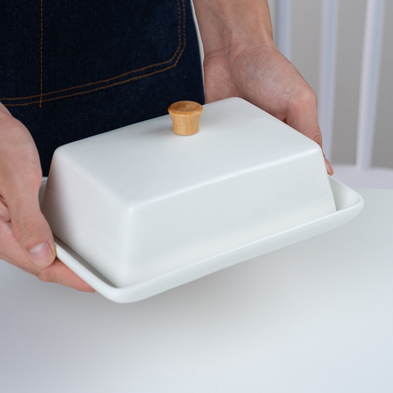 Mantequillera de cerámica y ba - Bread Box Bamboo reseña y precio