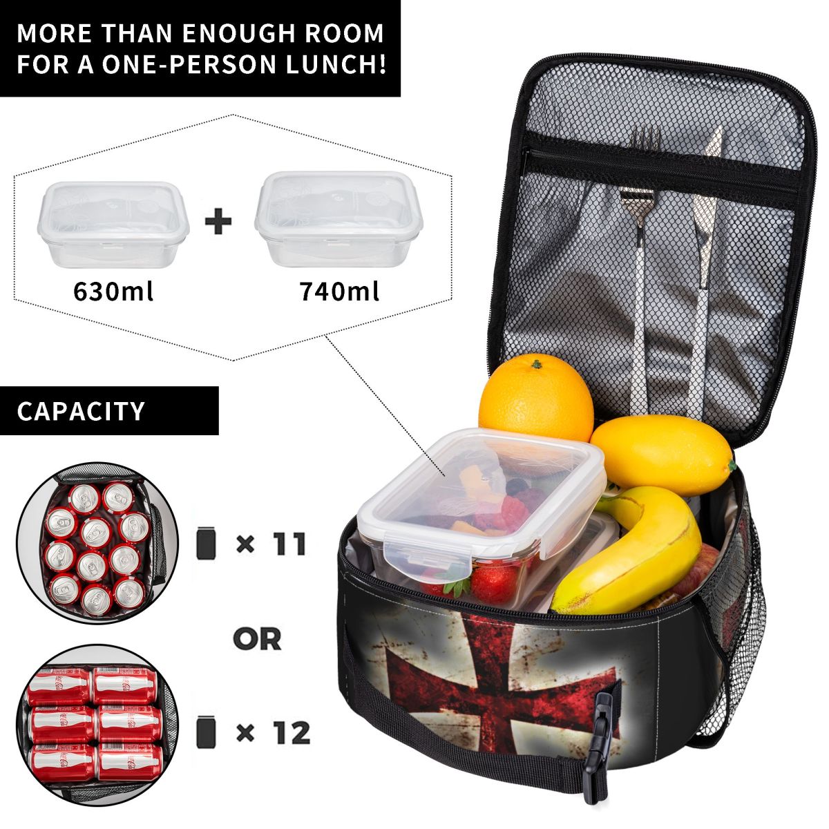 Bolsas de almuerzo aisladas co - Food Storage Medieval reseña y precio