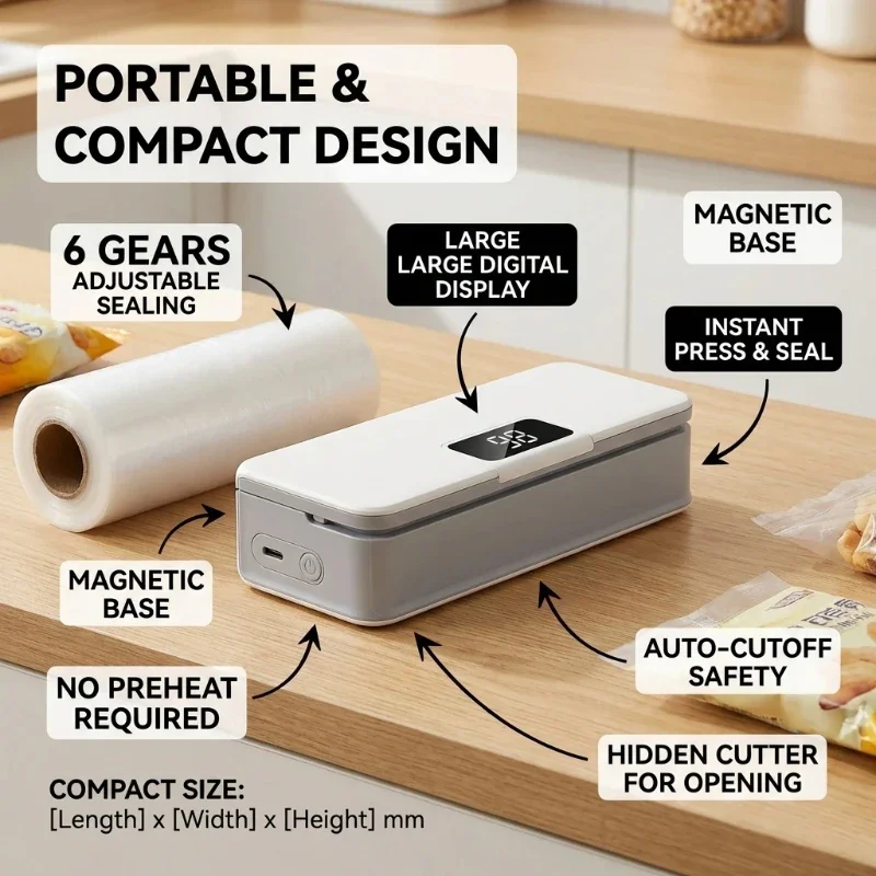 Mini sellador térmico para bol - Food Storage Machine reseña y precio