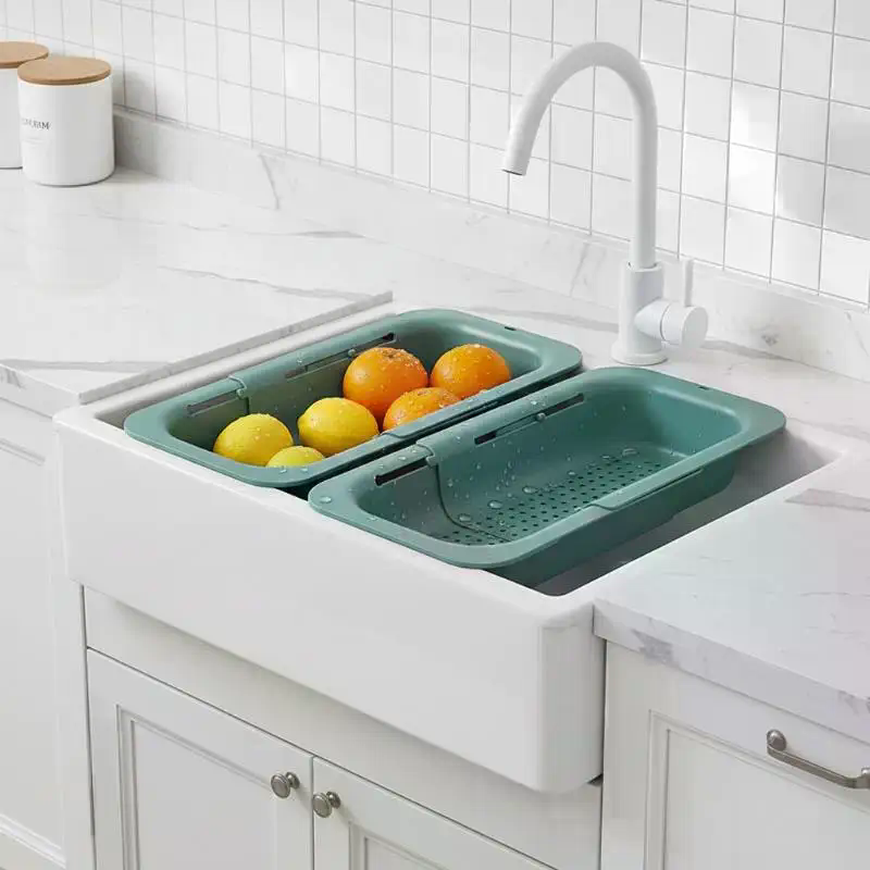 Cesta de drenaje telescópica,  - Food Storage Non Toxic reseña y precio