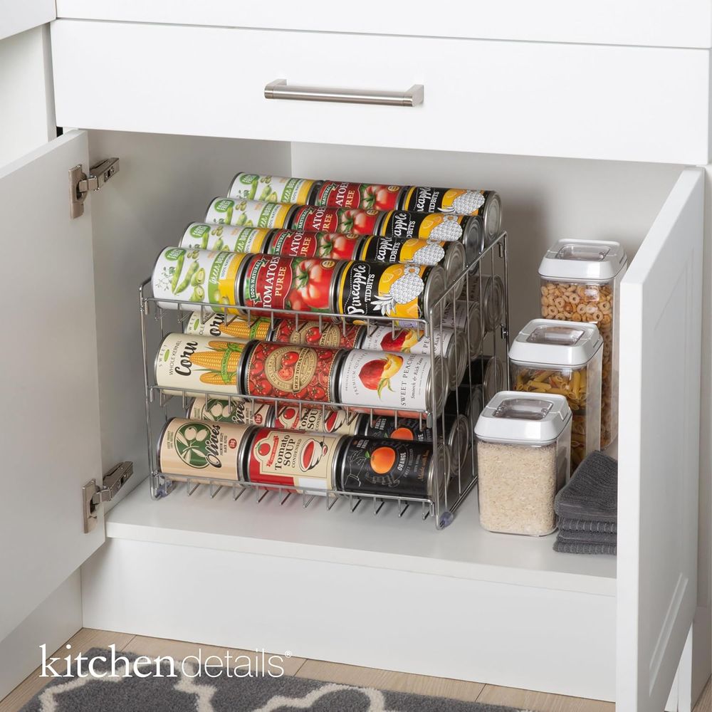 Organizador de Latas de 3 Nive - Food Storage In Cabinets reseña y precio