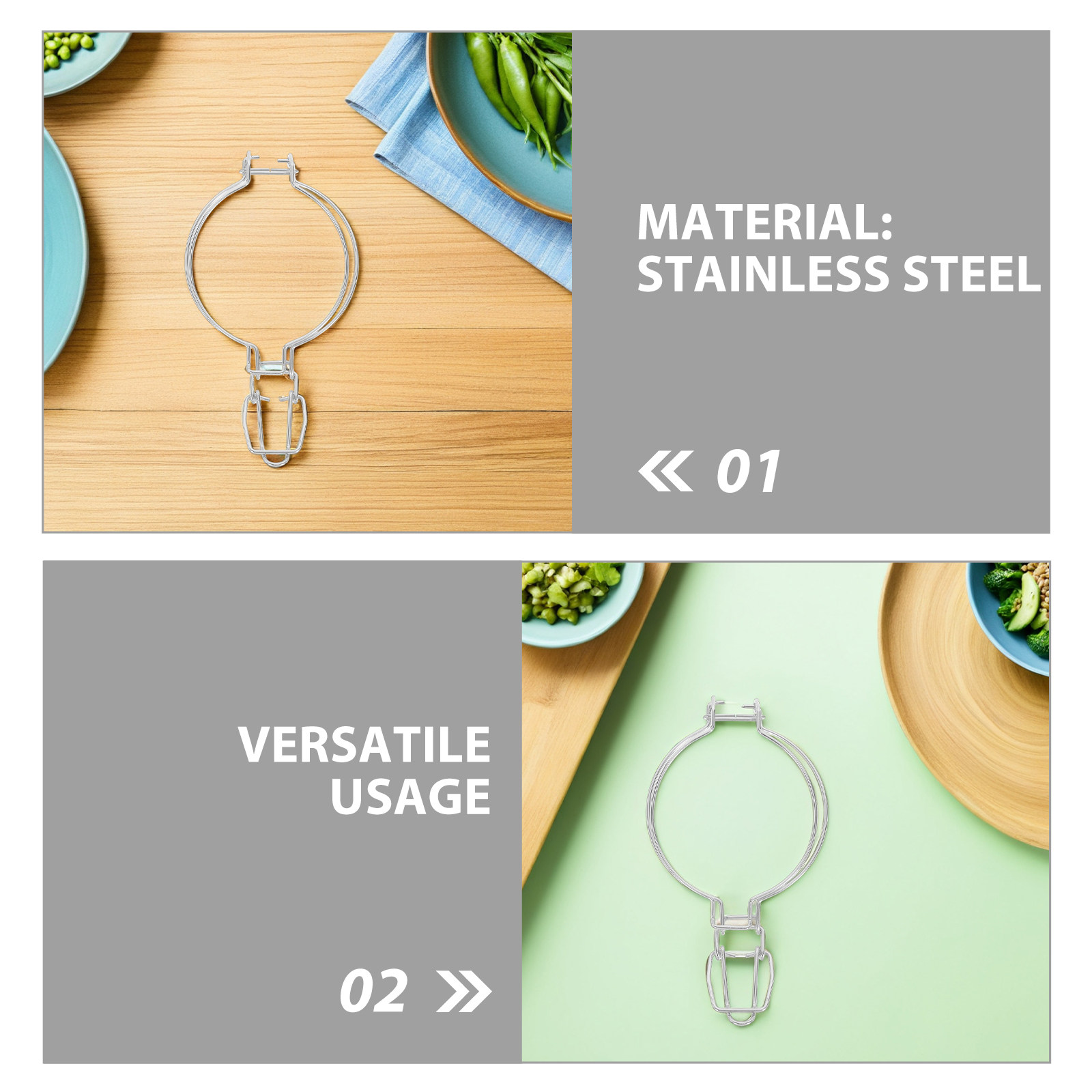 6 piezas de cierres de resorte - Food Storage In Stainless Steel reseña y precio