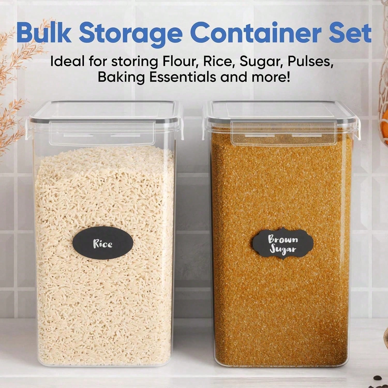 Contenedores Extra Grandes par - Food Storage Label reseña y precio
