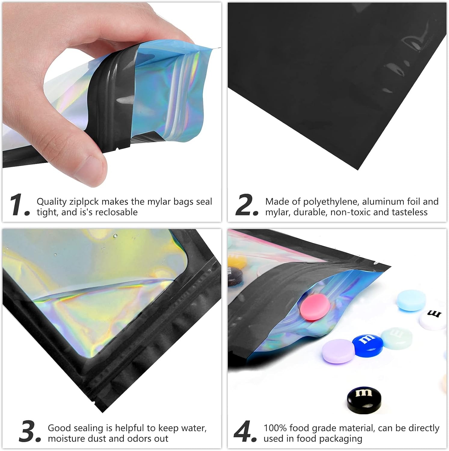 100 bolsas de Mylar con logoti - Food Storage In Mylar Bags reseña y precio