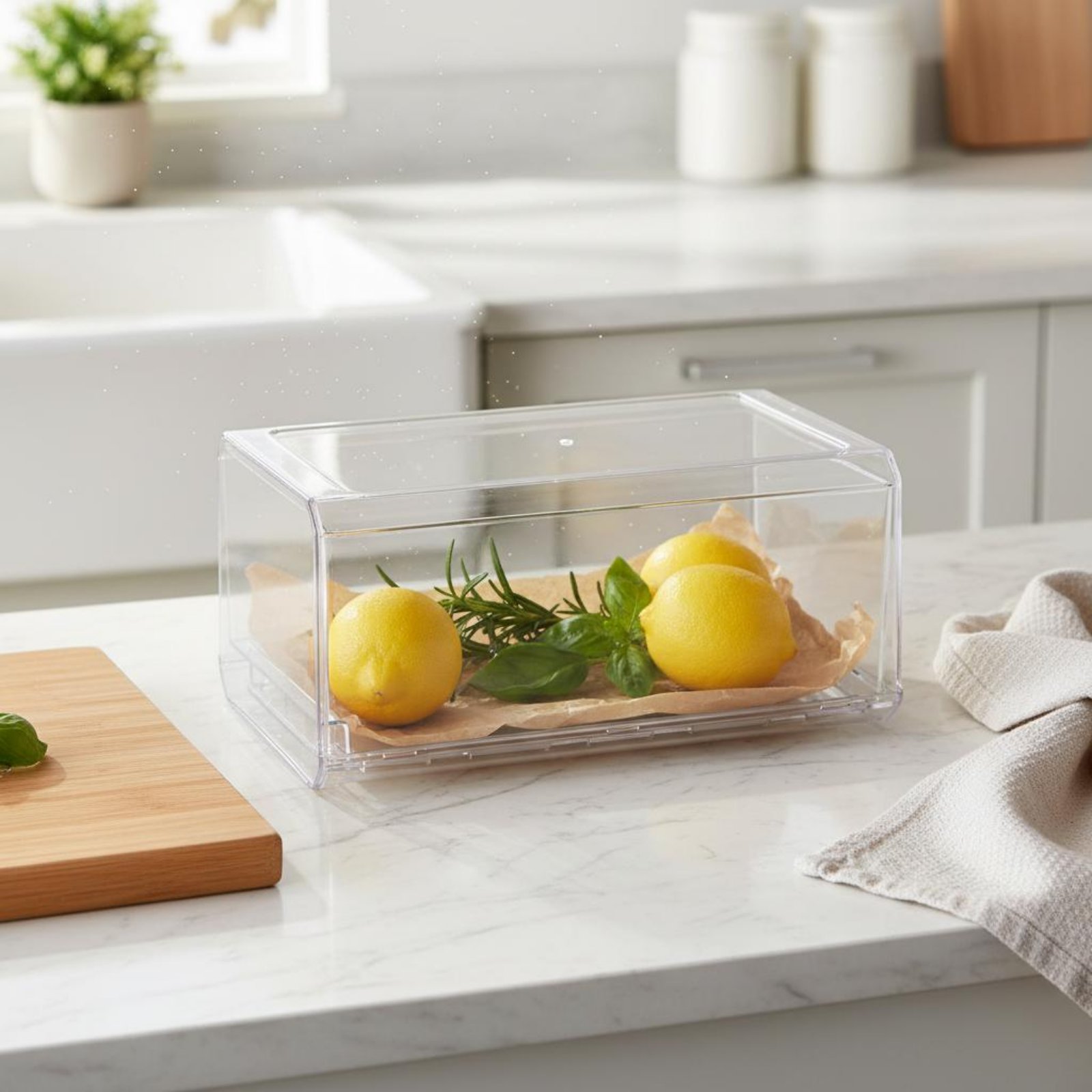 Contenedor Organizador Transpa - Food Storage Large Plastic Containers reseña y precio