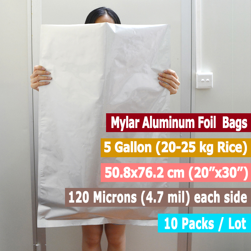10 paquetes de bolsas Mylar de - Food Storage Long Term reseña y precio