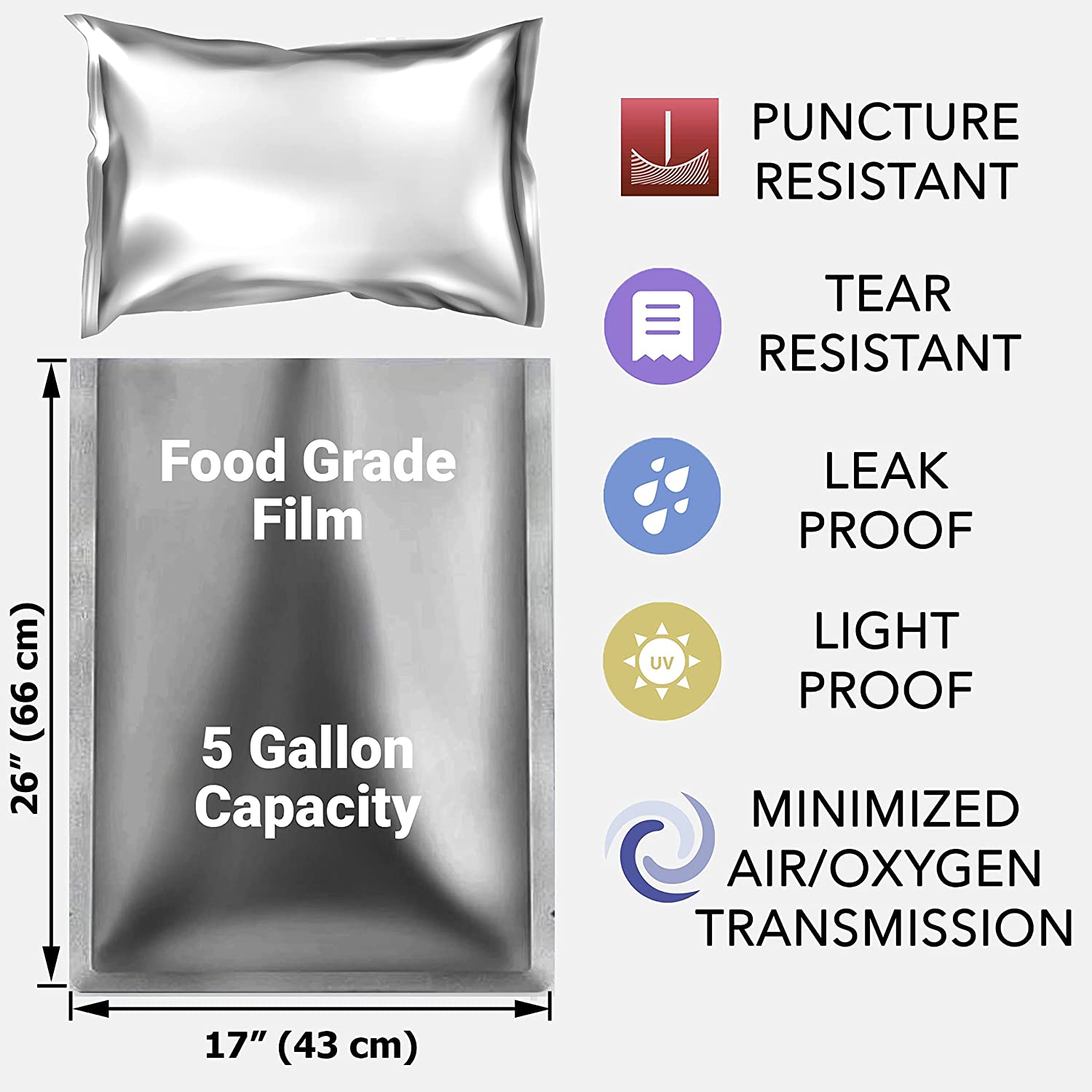 10 paquetes de bolsas Mylar de - Food Storage Long Term reseña y precio