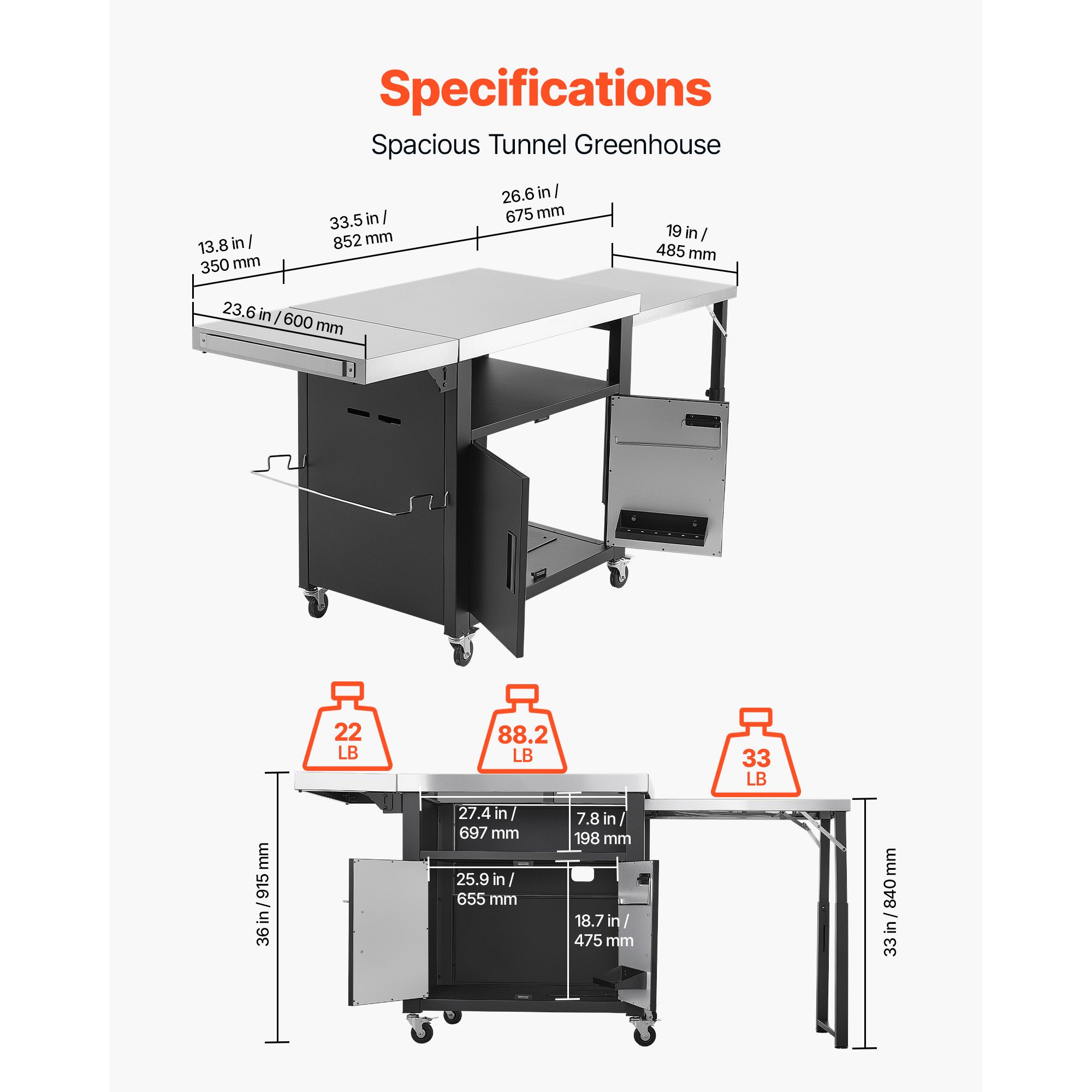Carrito de Parrilla para Exter - Food Storage In Cabinets reseña y precio