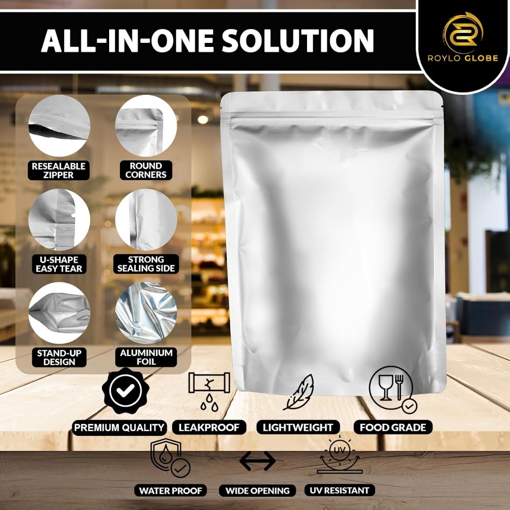 100 Bolsas de Mylar de 2 Cuart - Food Storage Long Term reseña y precio