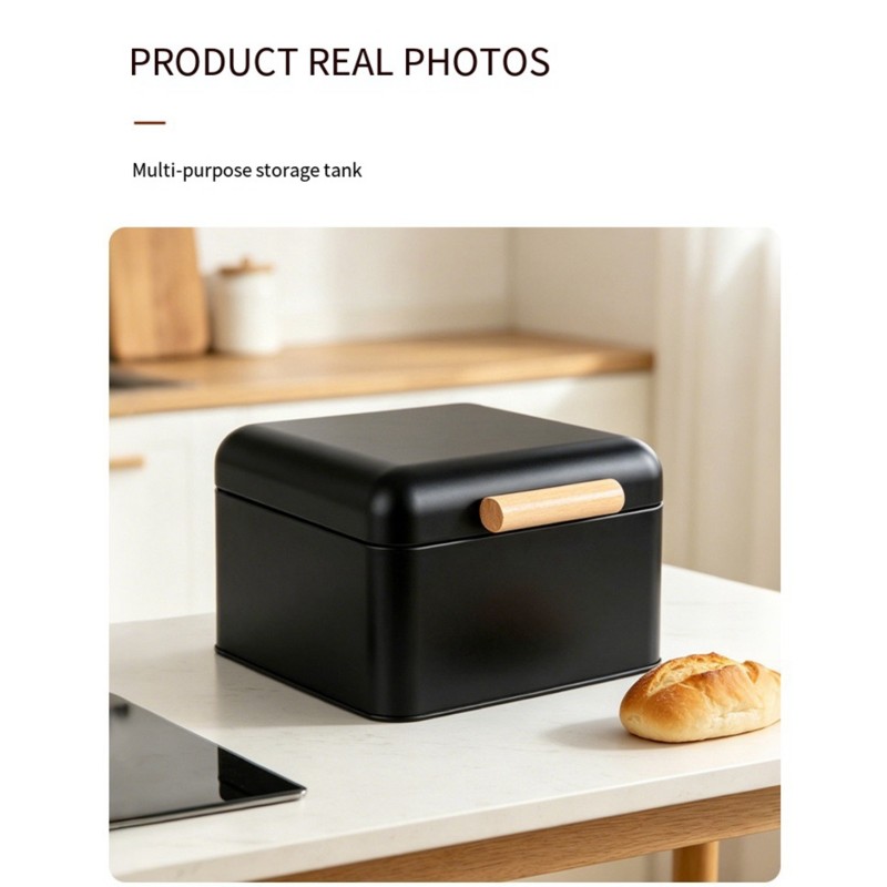 Caja de almacenamiento de alto - Bread Box Bamboo reseña y precio