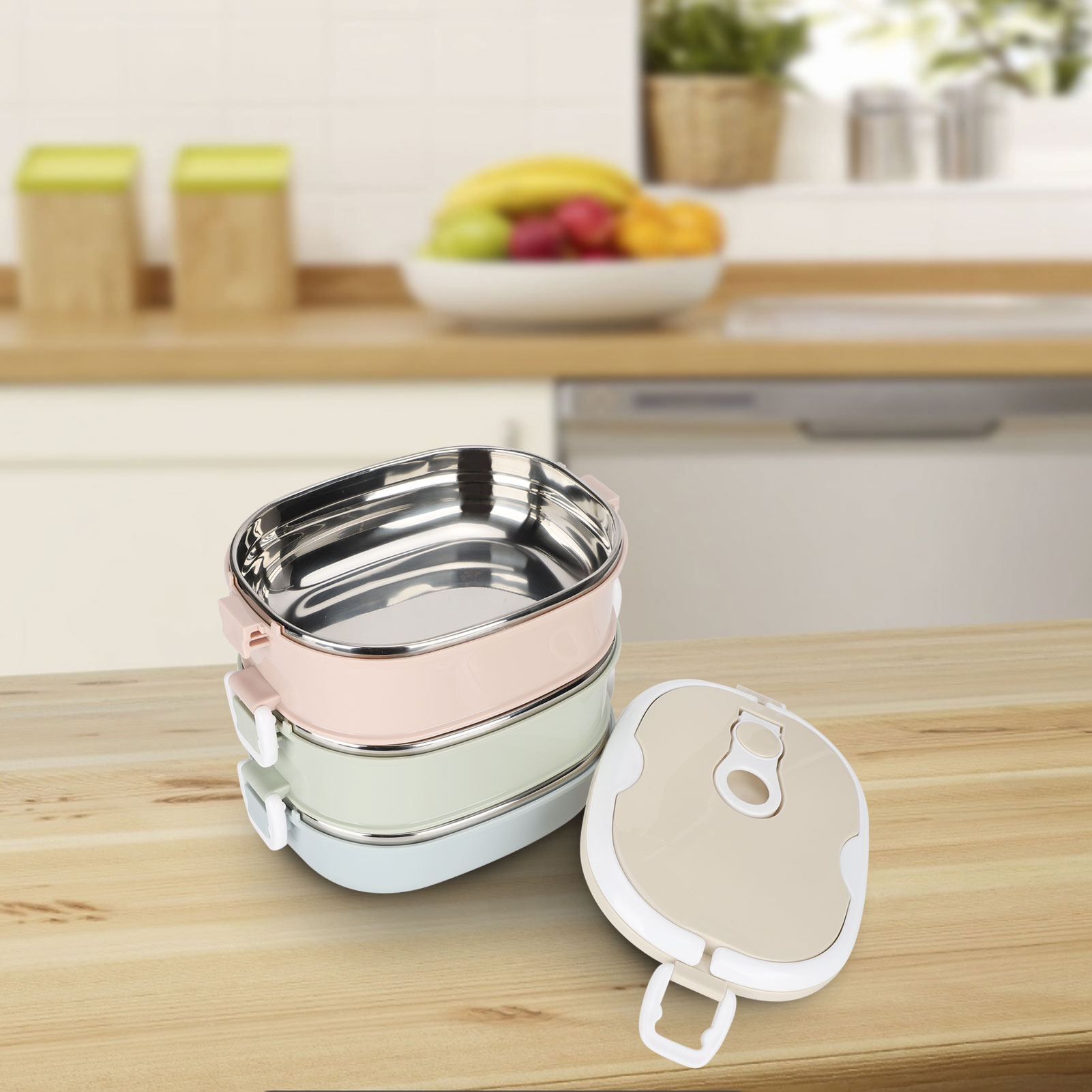 Fiambrera portátil de acero in - Food Storage Utensils reseña y precio