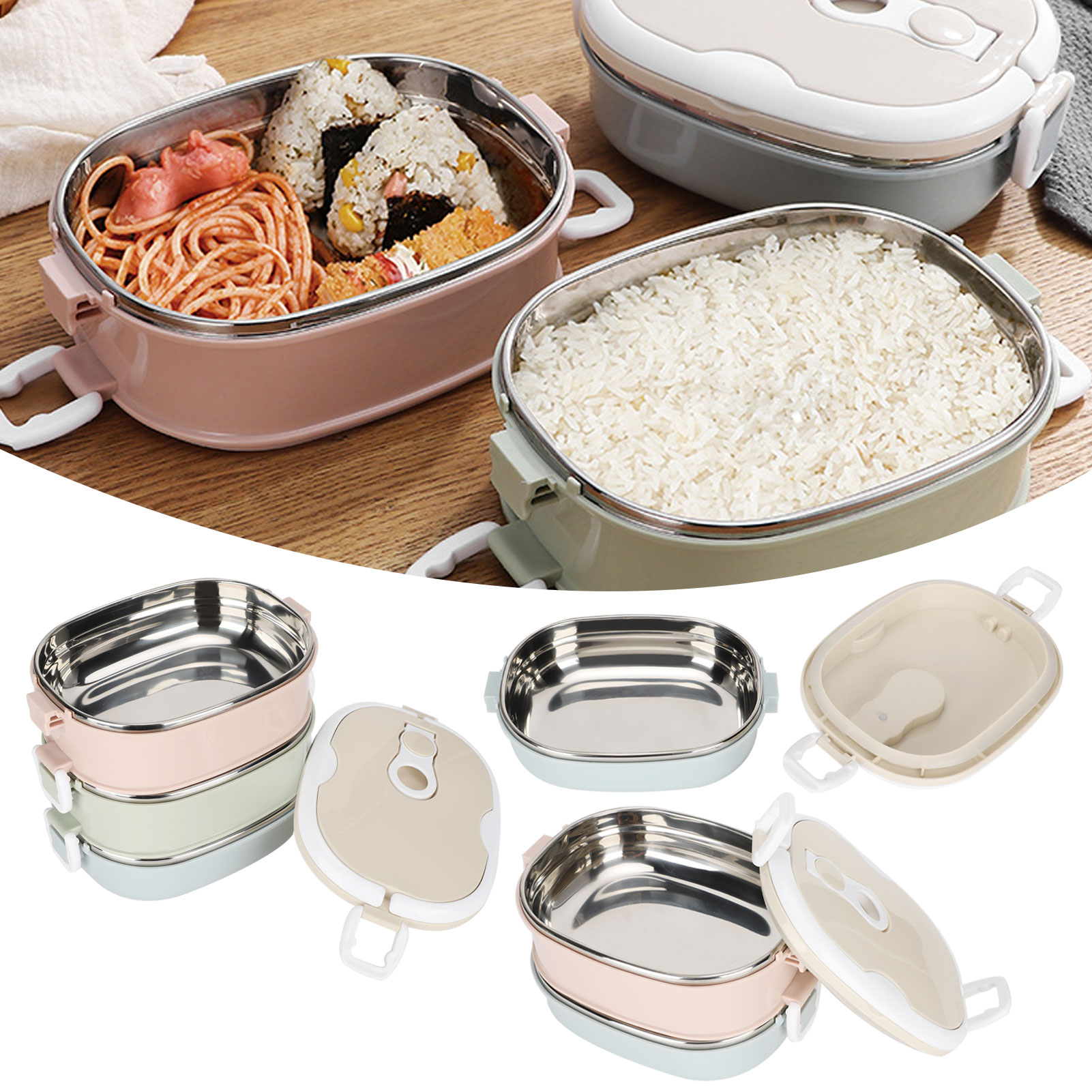 Fiambrera portátil de acero in - Food Storage Utensils reseña y precio