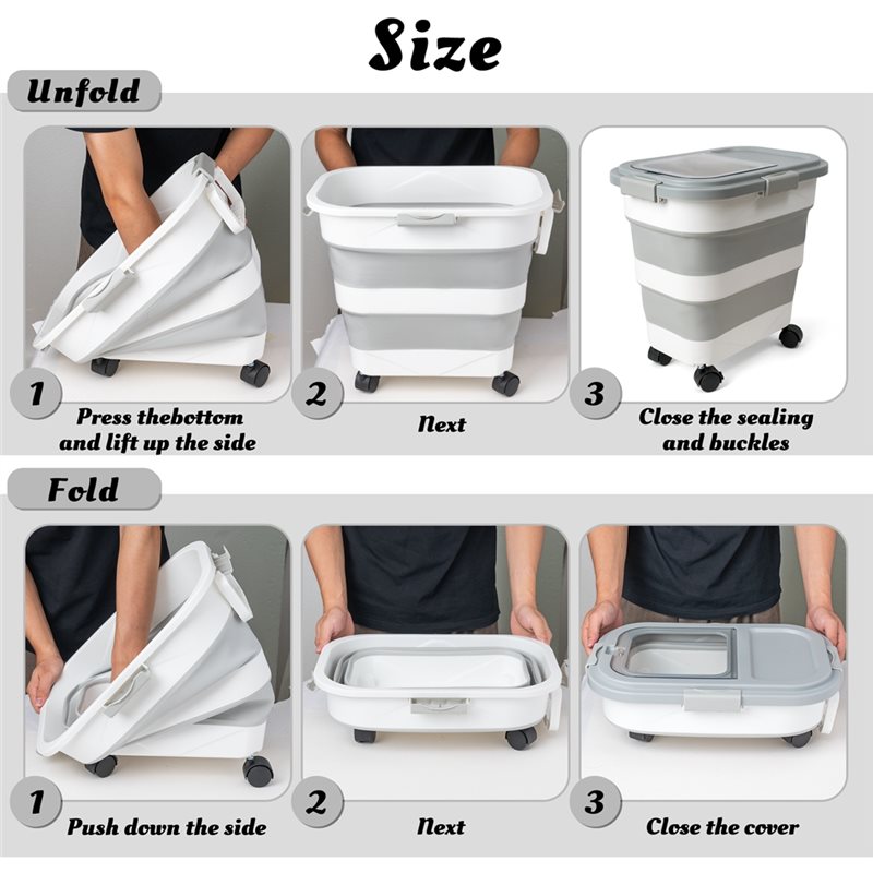 Contenedor de Almacenamiento d - Food Storage With Wheels reseña y precio